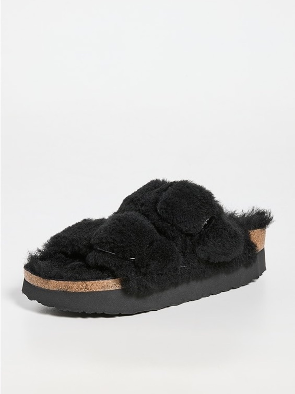 Birkenstock Papillio Arizona Big Buckle Teddy Shearling Platform Sandal EU39 - Picture 3 of 16